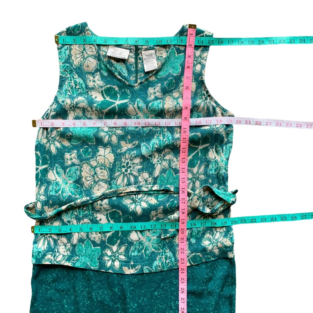 Vintage Kathie Lee Collection Women’s Green & Floral Dress - Picture 7 of 12